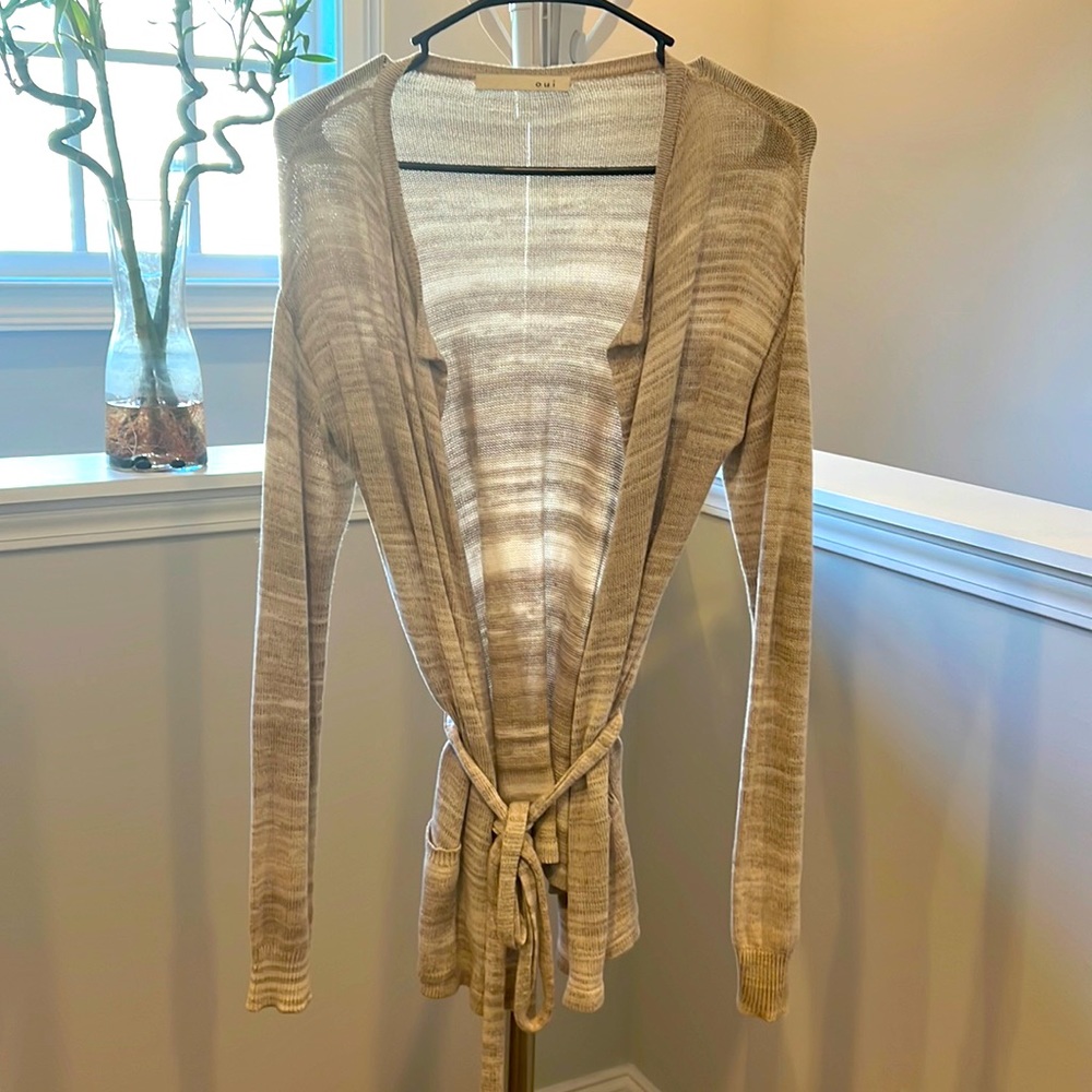 Oui Cardigan Natural Size 2